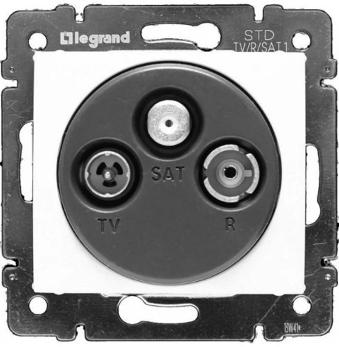 Розетка TV+FM+SAT Звезда без рамки Legrand Valena белый картинка